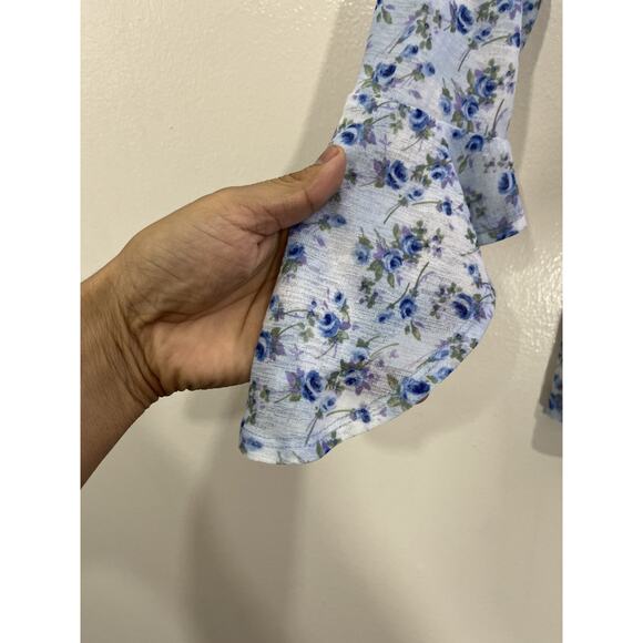 Y2K Coquette Romantic Fairy Floral Top M Cottagecore Goblin Whimsical Parisian - Picture 3 of 12